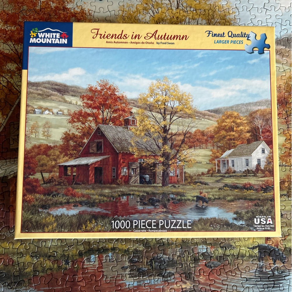 White Mountain  Puzzle 1000 pieces Friends in Autumn by Fred Swan